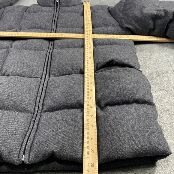 SOLD-Hilary Radley Gray Wool Blend Quilted Down Puffer Jacket Women's Size S - Picture 6 of 13